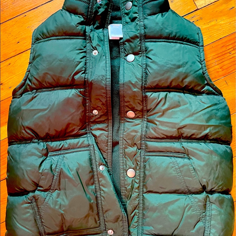 Gymboree Forrest Green Puffy Vest size 7/8